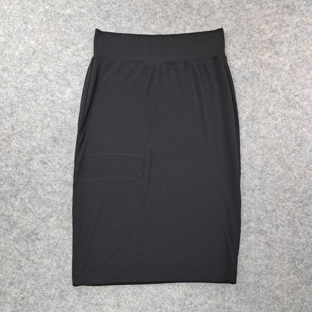 Athleta Skirt Womens Small Black A Line Pull On Ribbed Straight Pencil Knit Tube